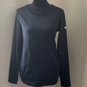 Nike Women's Black Long Sleeve Tee Stretch Running